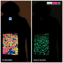 "Mushrooms" UV-Blacklight & Glow-In-The-Dark Womens Hoodie